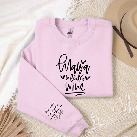Personalized Sarcastic Mom Life Sweatshirt - Funny Wine Lover Gift for Any Occasion