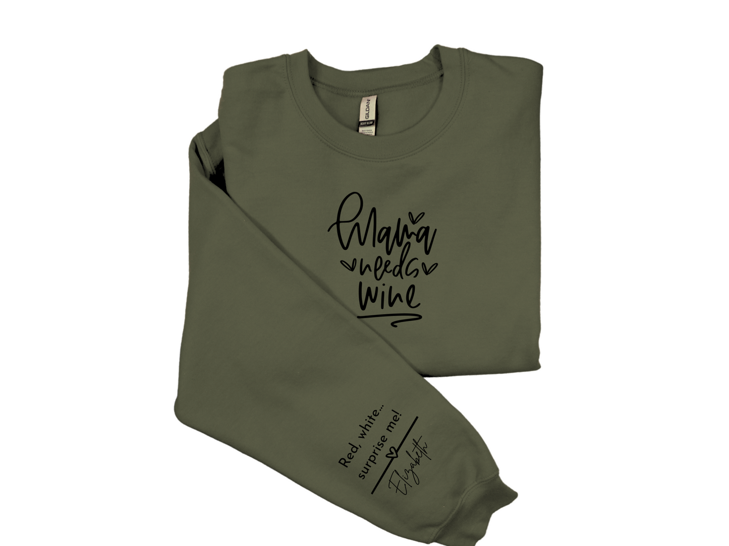 Personalized Sarcastic Mom Life Sweatshirt - Funny Wine Lover Gift for Any Occasion