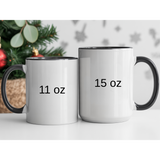 Custom Color Accent Auntie Mug - Personalized Minimalist Design - Pregnancy Reveal Gift for New Auntie