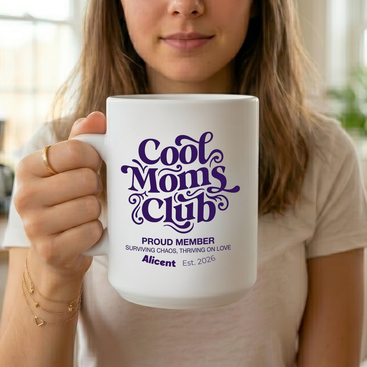 New Mom Gift Mug - Fun Cool Moms Club Est 2026 Mug - First Time Mom & Baby Shower Gift