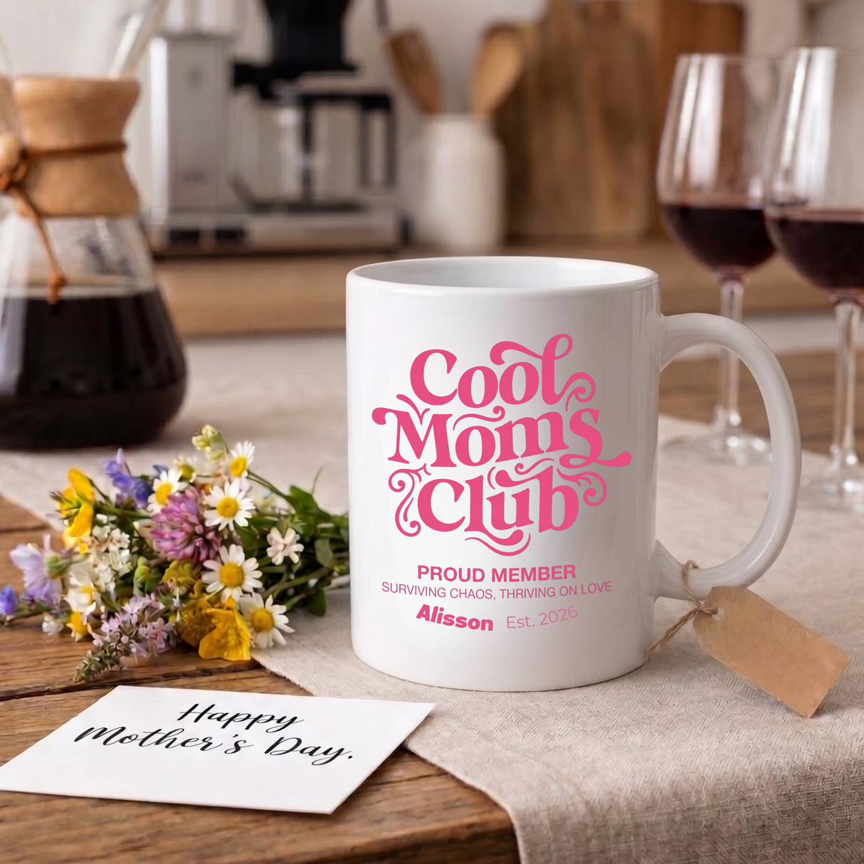 New Mom Gift Mug - Fun Cool Moms Club Est 2026 Mug - First Time Mom & Baby Shower Gift