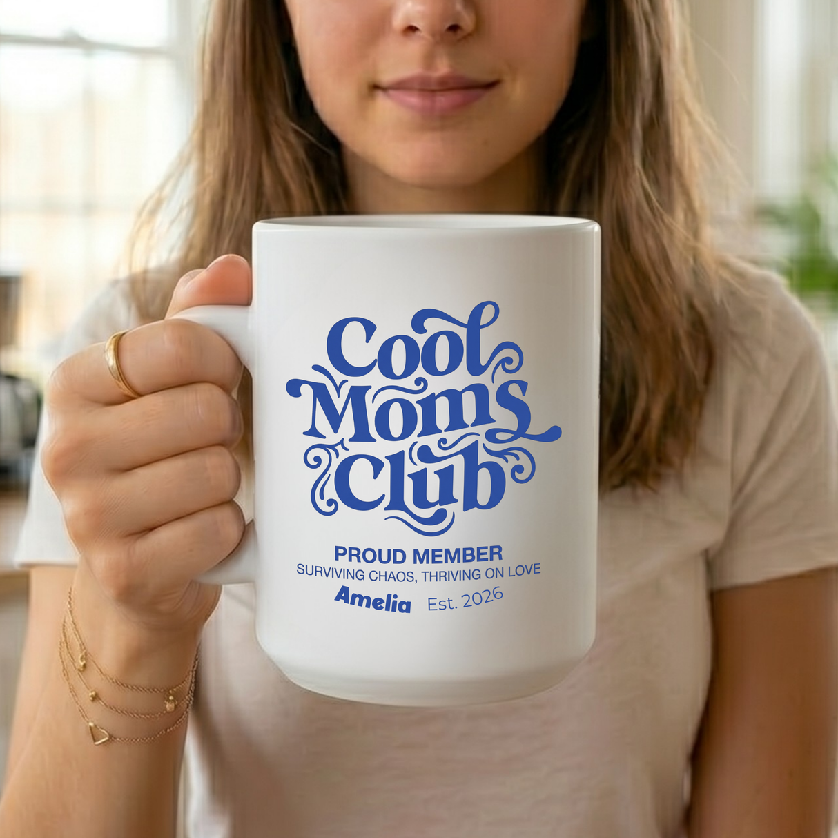 New Mom Gift Mug - Fun Cool Moms Club Est 2026 Mug - First Time Mom & Baby Shower Gift