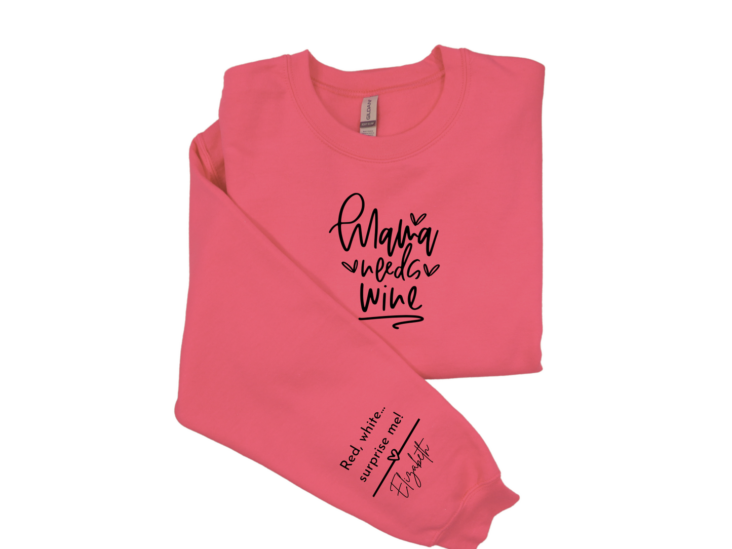 Personalized Sarcastic Mom Life Sweatshirt - Funny Wine Lover Gift for Any Occasion