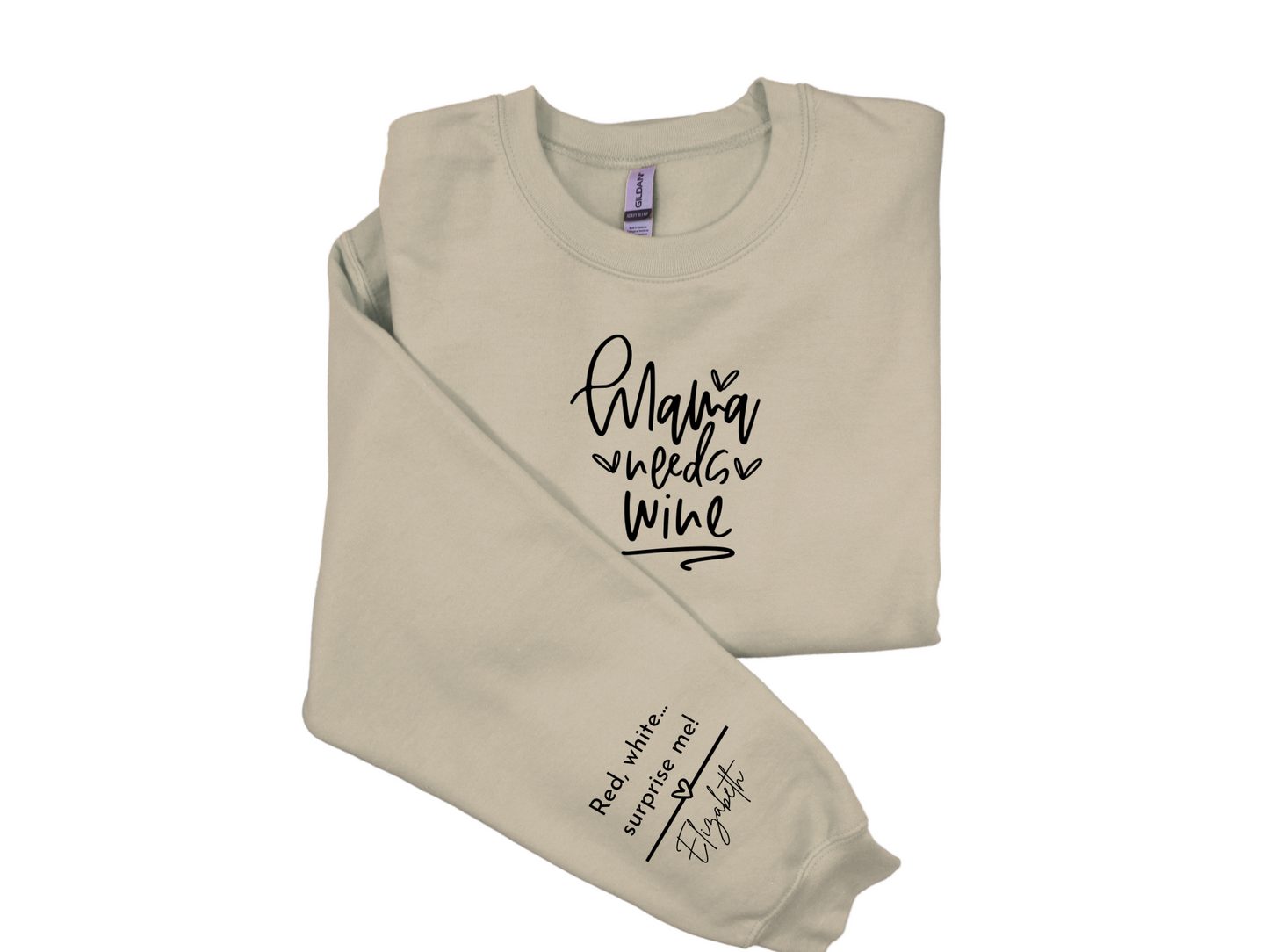 Personalized Sarcastic Mom Life Sweatshirt - Funny Wine Lover Gift for Any Occasion