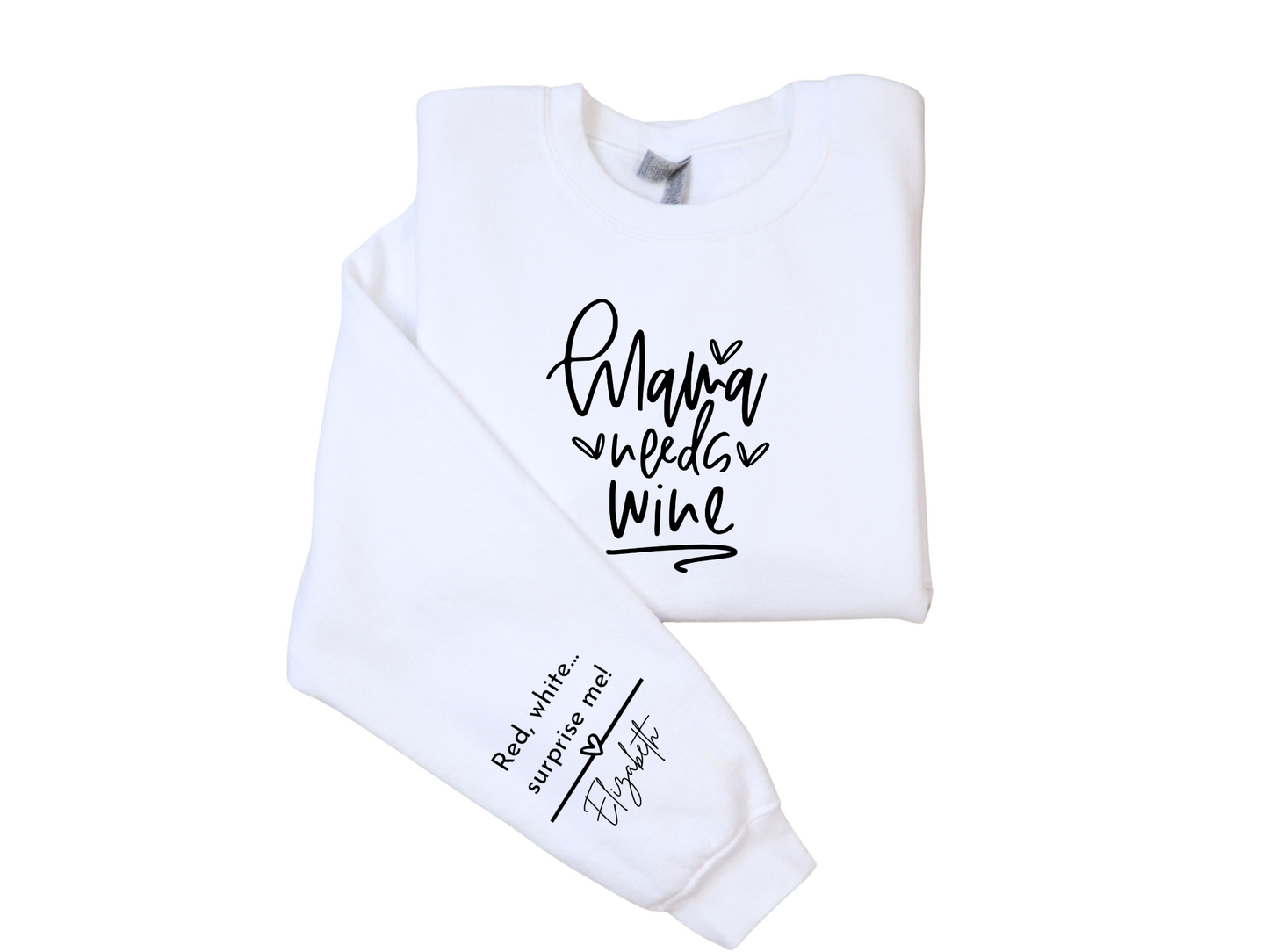 Personalized Sarcastic Mom Life Sweatshirt - Funny Wine Lover Gift for Any Occasion
