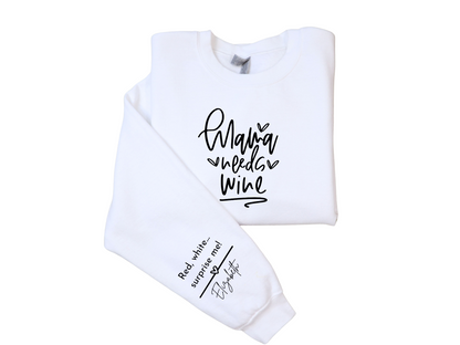 Personalized Sarcastic Mom Life Sweatshirt - Funny Wine Lover Gift for Any Occasion
