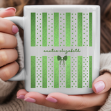 Personalized Auntie Stripes and Dots Coffee Mug - Pregnancy Announcement & Baby Reveal Gift