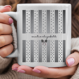 Personalized Auntie Stripes and Dots Coffee Mug - Pregnancy Announcement & Baby Reveal Gift