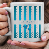 Personalized Auntie Stripes and Dots Coffee Mug - Pregnancy Announcement & Baby Reveal Gift