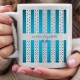 Personalized Auntie Stripes and Dots Coffee Mug - Pregnancy Announcement & Baby Reveal Gift
