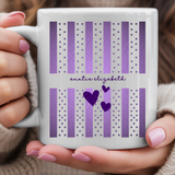 Personalized Auntie Stripes and Dots Coffee Mug - Pregnancy Announcement & Baby Reveal Gift