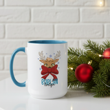 Personalized Reindeer Coffee Mug for Women – Cute Christmas Gift & Holiday Decor