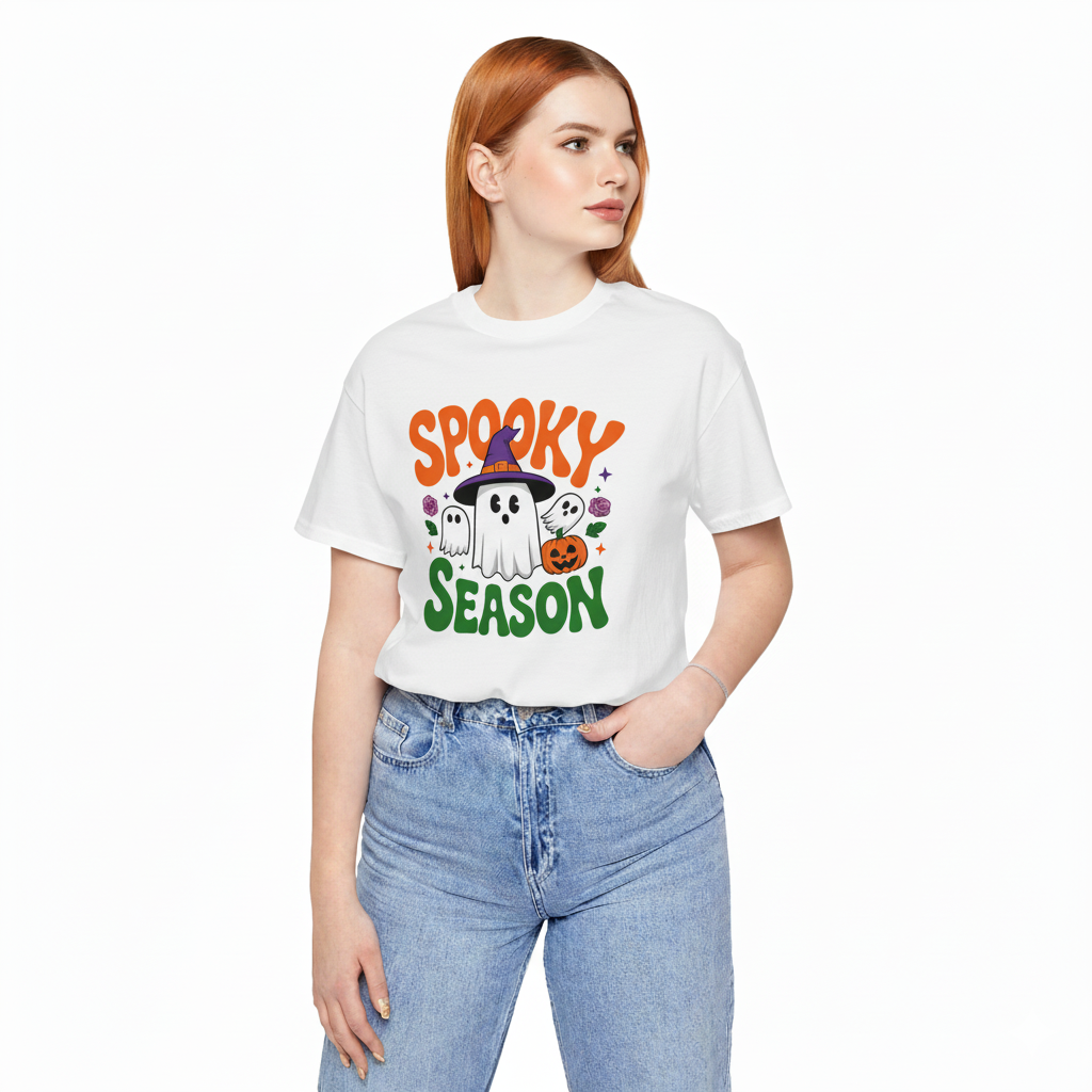 Spooky Season - Halloween T-Shirt, Ghost Design, Fall Fashion, Halloween Party, Cute Casual Wear