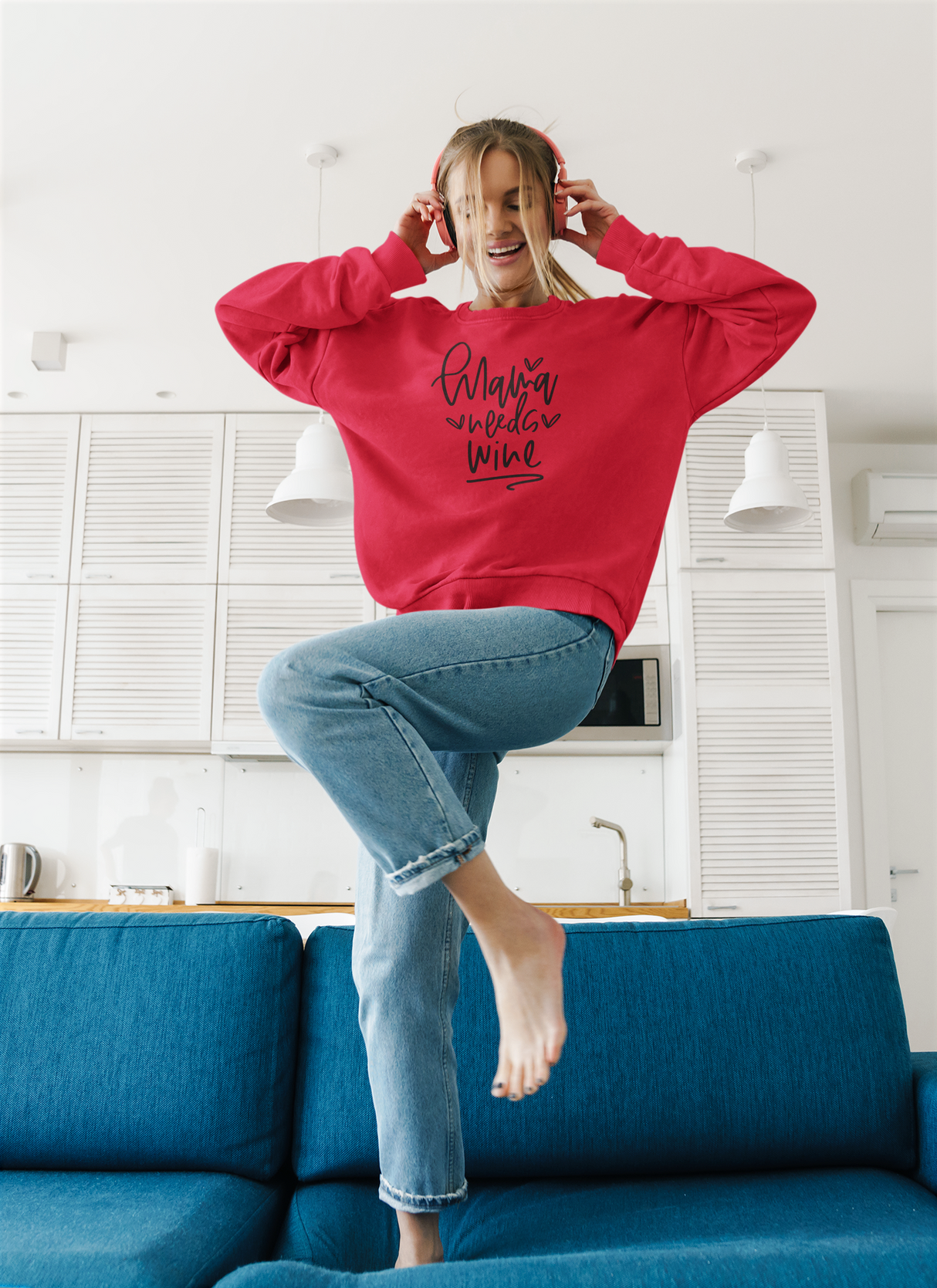 Personalized Sarcastic Mom Life Sweatshirt - Funny Wine Lover Gift for Any Occasion