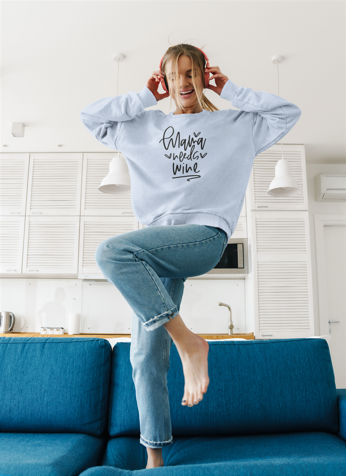Personalized Sarcastic Mom Life Sweatshirt - Funny Wine Lover Gift for Any Occasion