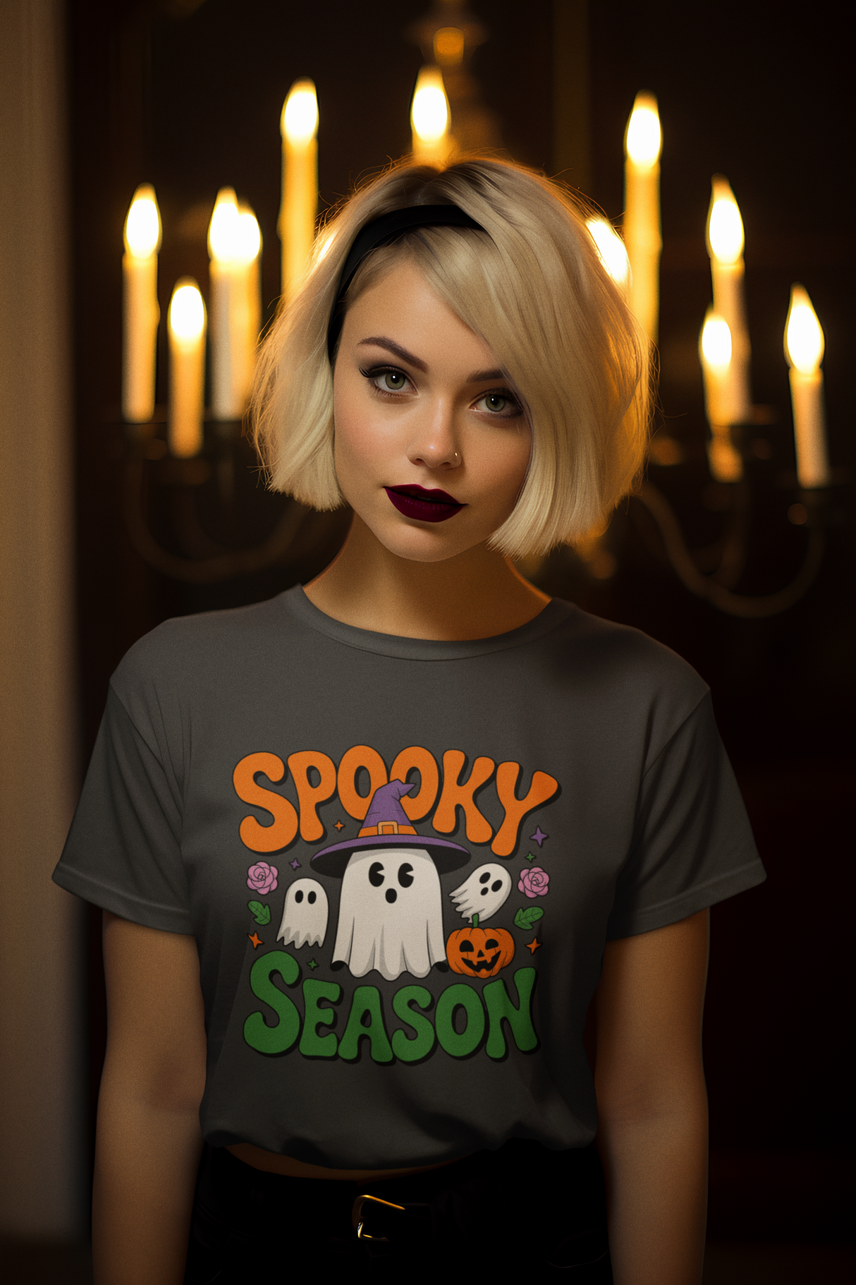 Spooky Season - Halloween T-Shirt, Ghost Design, Fall Fashion, Halloween Party, Cute Casual Wear