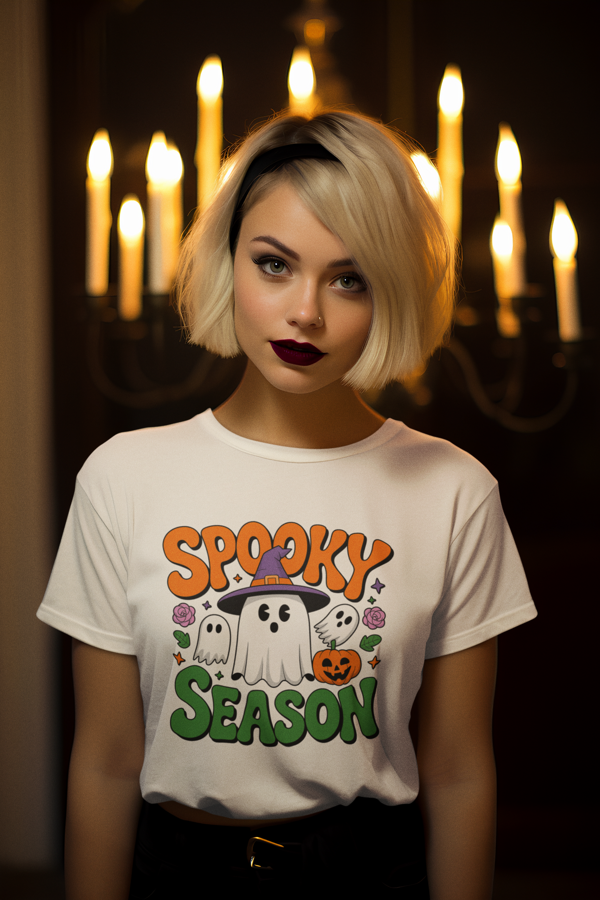 Spooky Season - Halloween T-Shirt, Ghost Design, Fall Fashion, Halloween Party, Cute Casual Wear