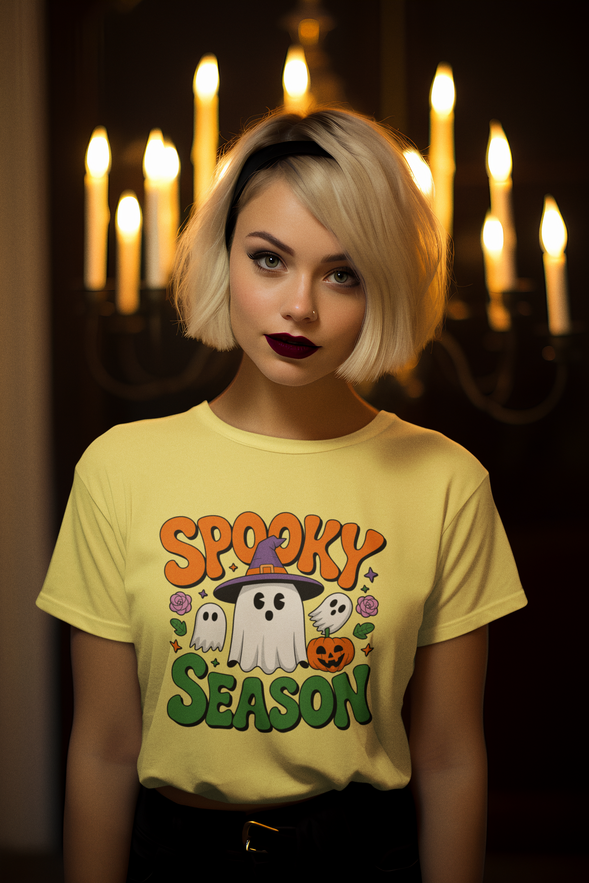 Spooky Season - Halloween T-Shirt, Ghost Design, Fall Fashion, Halloween Party, Cute Casual Wear