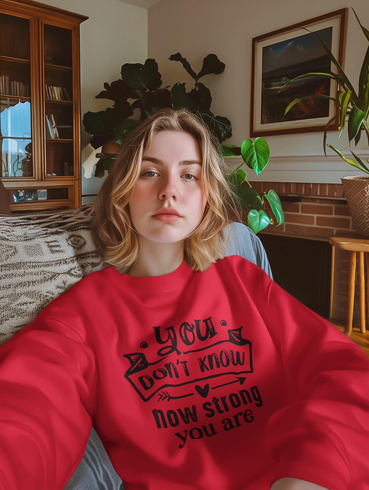 Inspirational Crewneck Sweatshirt - Motivational Gift, Cozy Apparel, Self-Care Statement